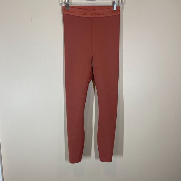 Outdoor Voices Smooth 7/8 Legging Russet Size Small Spell Out Waist Workout - Picture 1 of 7